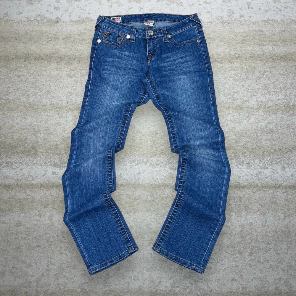 Vintage Y2K True Religion Skater Jeans 28x31 Slim Fit Dark Wash Made USA Denim - Picture 2 of 4